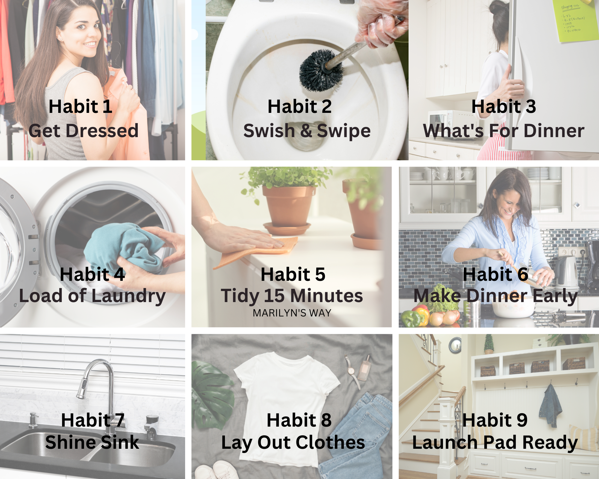 Explaining The 9 Daily Habits To A Clutter Free Home - Marilyn's Way