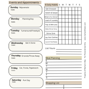 Weekly Digital Download Planner